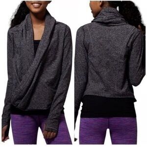 Lululemon Ivivva Four Count Shrug Wrap heather grey sweatshirt S-M